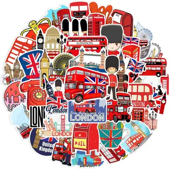 Britské Vlajky, Samolepky | Londýne, Anglicku Dovolenku Cestovať Nálepky,Nepremokavé Samolepky pre Hydroflask, Fľaše s Vodou, Notebook, Compu
